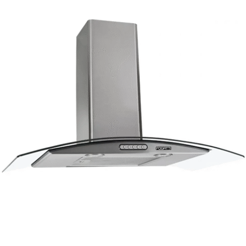 Coifa De Parede Fogatti Slim 80cm Vidro Curvo Inox