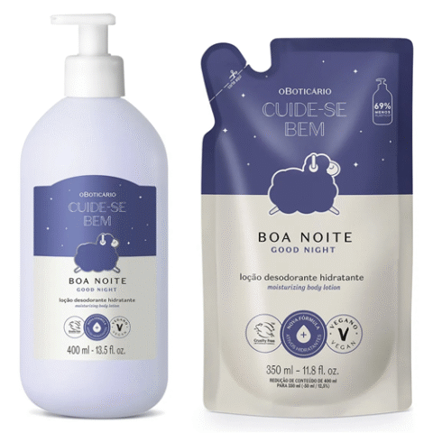 Combo Cuide-se Bem Boa Noite: Loção Corporal 400ml + Refil 350ml