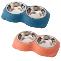 Comedouro Pet Inox Duplo Antiderrapante 400ml Vmstark