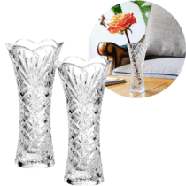 Conjunto 2 Peças Vasos de Vidro Solitário Solaris New 19cm Hauskraft