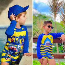 Conjunto Sunga Infantil + Blusa Proteção UV50 Térmica