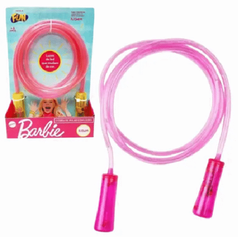 Corda de Pular Com Luzes Barbie