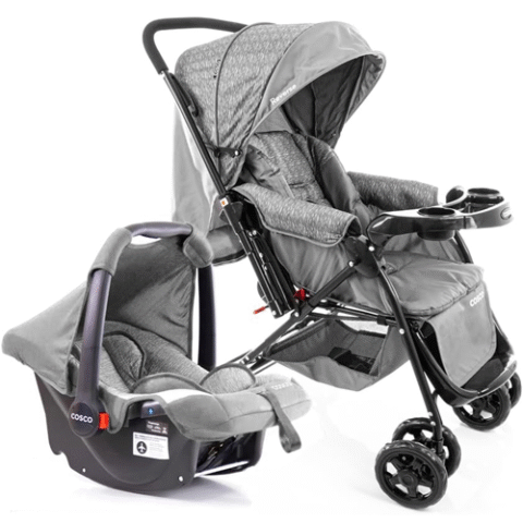 Cosco Kids Travel System Reverse Cinza Rajado