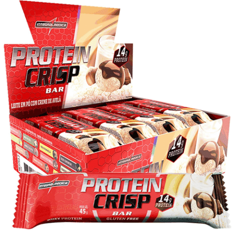 Crisp Bar 12 Unidades Integralmédica Leite Em Pó Com Creme De Avelã