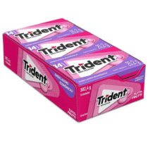 Display 12 Unidades Chicletes Trident Tutti-Frutti Sem Açúcar 25,2g