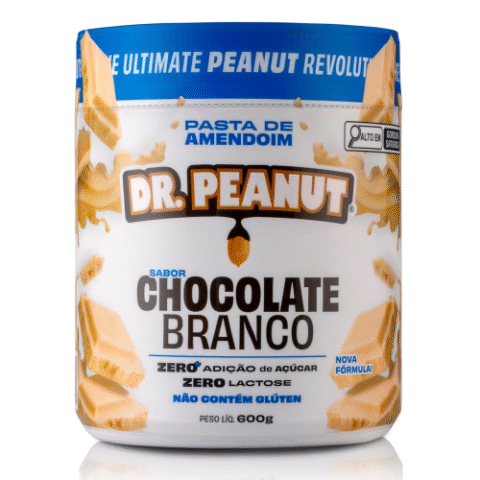 Dr. Peanut Pasta De Amendoim Chocolate Branco 600g