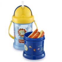 Fisher Price Copo Com Porta Snack Playfyl Azul Summer Sky