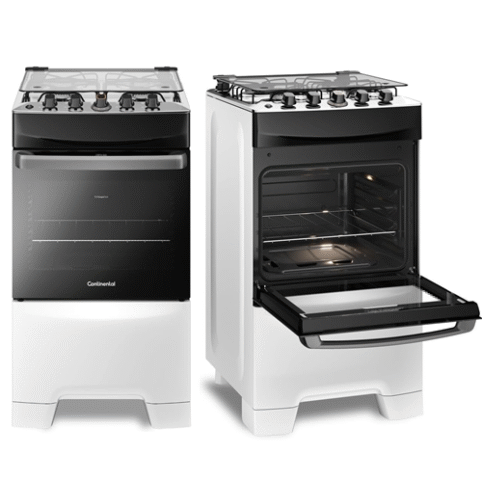Fogão Continental Fc4ib 4 Bocas Mesa De Inox Branco