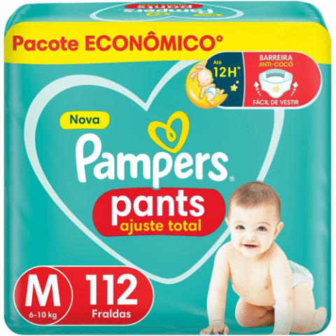 Fralda Pampers Pants Ajuste Total M 112 Unidades