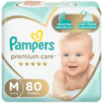 Fralda Pampers Premium Care M 80 Unidades