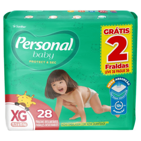 Fralda Personal Baby Protect e Sec XG 28 Unidades