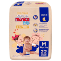 Fralda Turma da Mônica Baby Premium Jumbo M 22 Unidades