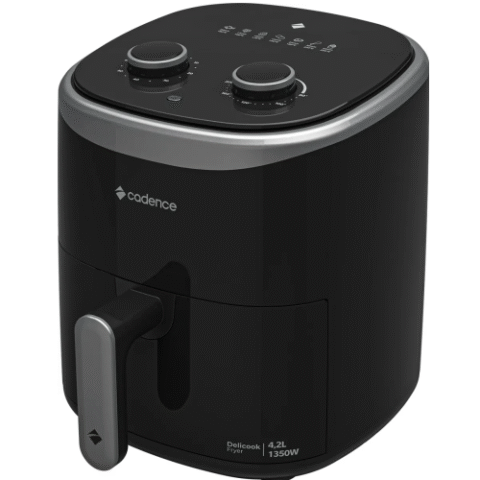 Fritadeira Sem Óleo 4,2L Cadence Delicook Fryer Preto
