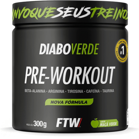 FTW Pré-Treino Diabo Verde 300g Maça Verde