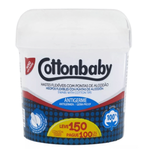 Haste Flexivel Baby Cotton Pote 150 Unidades