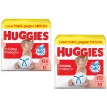Huggies Fralda Descartável Máxima Proteção M ou G