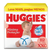 Huggies Fralda Descartável Máxima Proteção XXG 112 Unidades