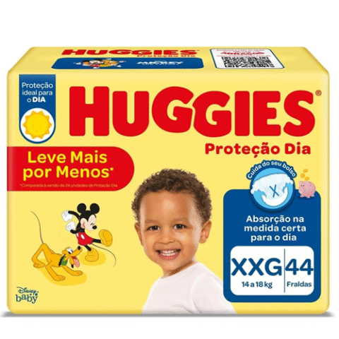 Huggies Fralda Proteção Dia XXG 44 Unidades