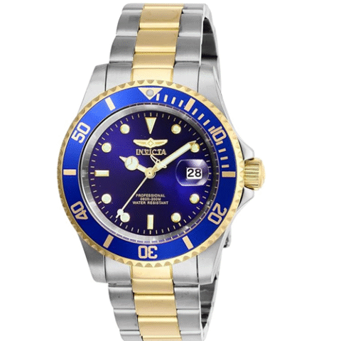 Invicta Relógio Pro Diver 3404 Quartzo Azul e Dourado