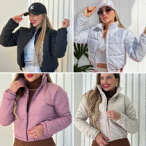 Jaqueta Puffer Blogueira com Forro – Rosa Coral