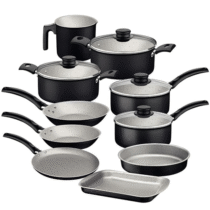 Jogo de Panelas 10 Peças Tramontina Turim em Alumínio com Revestimento Antiaderente Starflon Max Preto