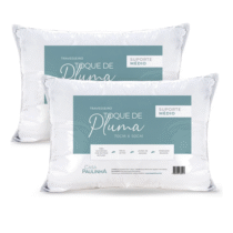 Kit 02 Travesseiros Toque Pluma 70cm x 50cm Percal 180 Fios