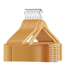 Kit 10 Unidades Cabide De Madeira Adulto Marfim Resistente