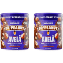 Kit 2 Unidades Dr. Peanut Pasta de Amendoim 600g Whey Protein Avelã