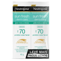 Kit 2 Unidades Neutrogena Sun Fresh Protetor Solar Facial Para Pele Oleosa Derm Care FPS 70 – 40g