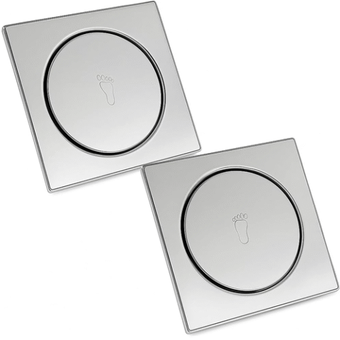 Kit 2 Unidades Ralos Click Inteligente Pop Up 10cm x 10cm Aço Inox