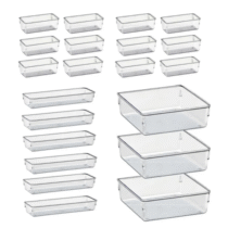 Kit 21 Peças Organizador Multiuso Modular Gavetas Acrilico Rebirth