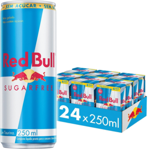 Kit 24 Unidades Bebidas Energéticas Red Bull Energy Drink Sem Açúcar 250ml