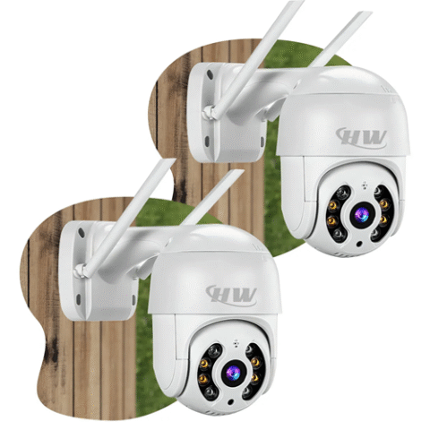 Kit 2 Unidades Câmera IP Icsee Prova D’água Infravermelho Externa Wifi – HW