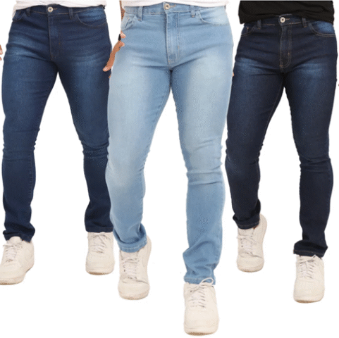 Kit 3 Calça Jeans Masculina Slim Fit Com Lycra Elastano Polo Republic