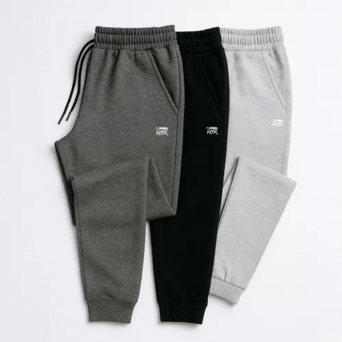 Kit 3 Calças Moletom Masculina Slim Jogger com Bolso Hearttex