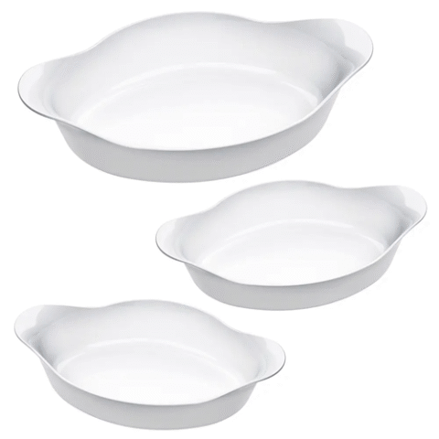 Kit 3 Unidades Assadeiras Opaline Marinex Nadir