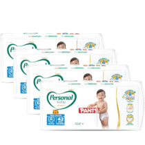 Kit 4 Pacotes Fraldas Personal Baby Premium Pants G 42 Unidades cada