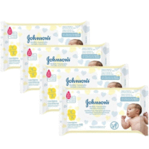 Kit 4 Toalhinhas Johnson’s Baby Recém-nascido 48 unidades cada