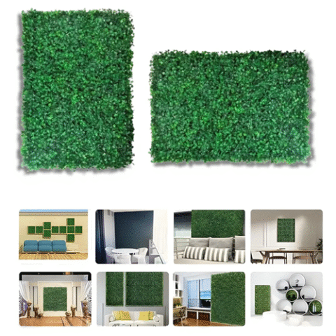Kit 5 Placas Jardim Vertical Buchinho 60cm x 40cm Grama Artificial – Hibo