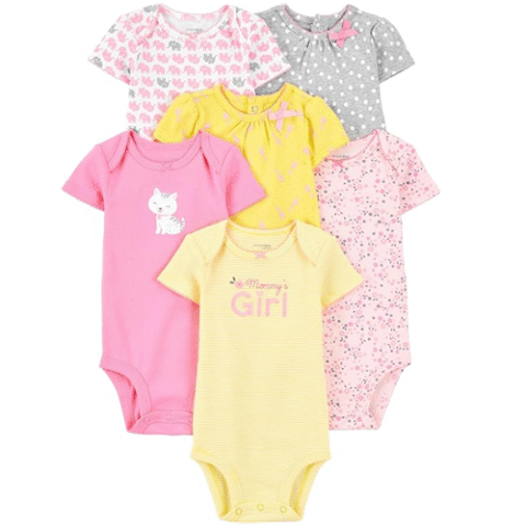 Kit 6 Bodies Sem Mangas Simple Joys by Carter’s Meninas