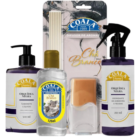 Kit Coala Home Chá Branco + Orquídea Negra (4 itens)