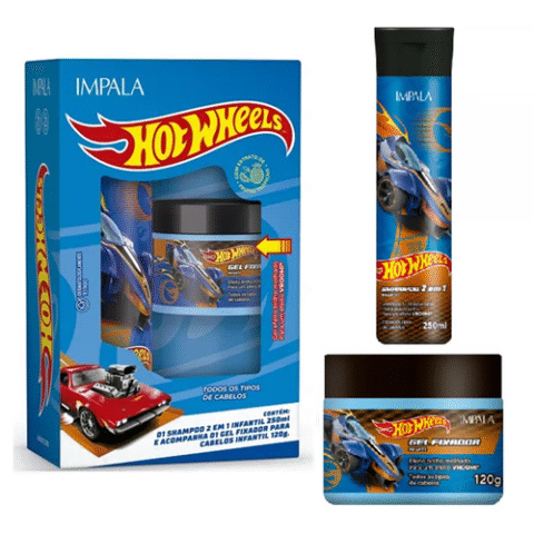Kit Hot Wheels Clube Dos Velozes Shampoo 2 Em 1 + Gel