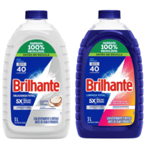 Lava Roupas Líquido Brilhante 3L Limpeza Total ou Coco