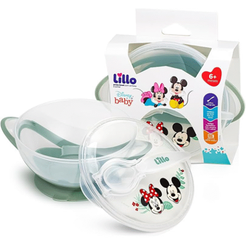 Lillo Prato Bowl com Ventosa e Colher Disney