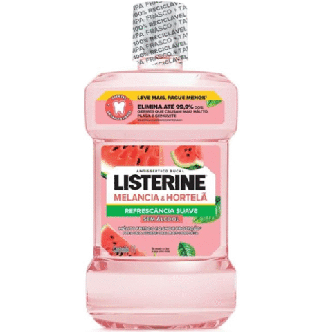 Listerine Enxaguante Bucal Melancia & Hortelã Sem Álcool 1L