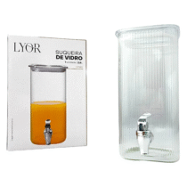 LYOR Suqueira de Vidro Lines Quadrada 2,8L
