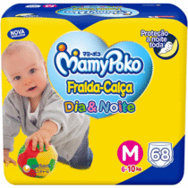 MamyPoko Fralda-Calça Dia&Noite M 68 Unidades