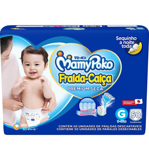 MamyPoko Fralda-Calça Premium Seca G 50 Unidades