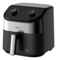 Midea Air Fryer 4,5L Widemax Com Interior De Alumínio Preto