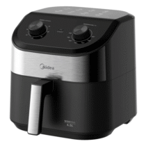 Midea Fritadeira Air Fryer 4,5L Widemax Com Interior De Alumínio 1500w Preta Midea Fritadeira Air Fryer 4,5L Widemax Com Interior De Alumínio 1500w Preta